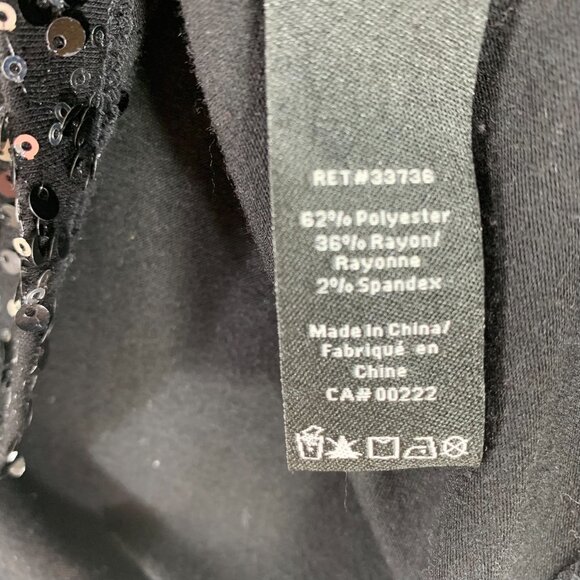 Sequin Embellished Sleeveless Round Neck Tank Top black size small JESSICA - Picture 14 of 15